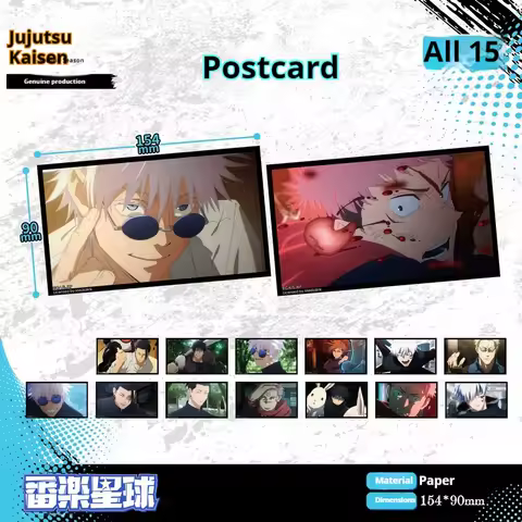 Anime Jujutsu Kaisen Collection Card Satoru Gojo Fushiguro Toji Ieiri Shoko Geto Suguru Postcard Card Collection Card Gifts