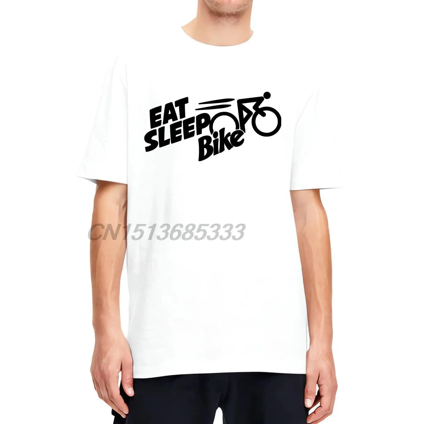 Eat Sleep Bike Unisex T Shirts Men Bicycle Rider Outline Printed Tee Eat Sleep Dive Scuba Man Casual Tee Shirts Pure Cotton Tops