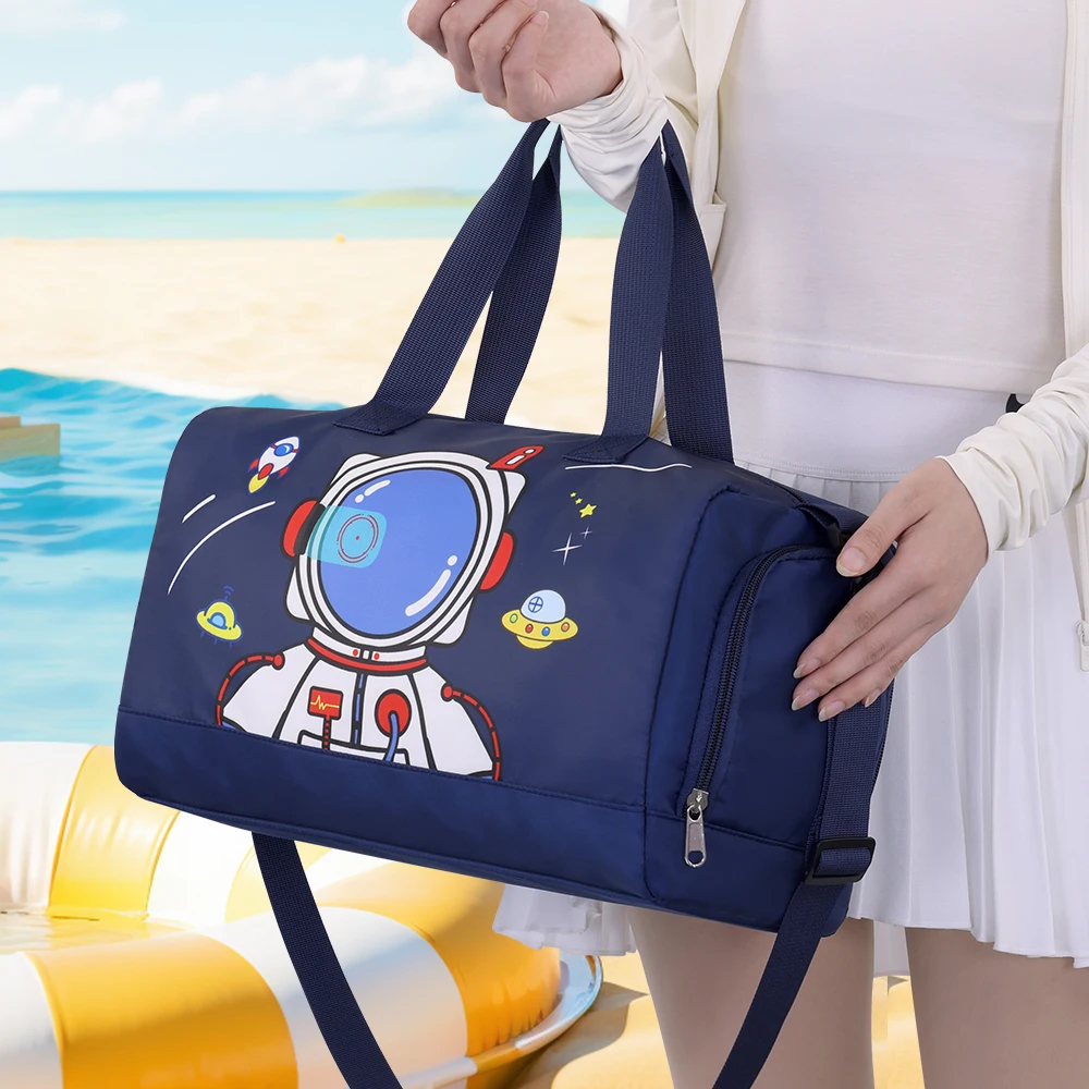 

New women's cartoon handbag EVA material zipper single shoulder bag daily waterproof large capacity swim bag