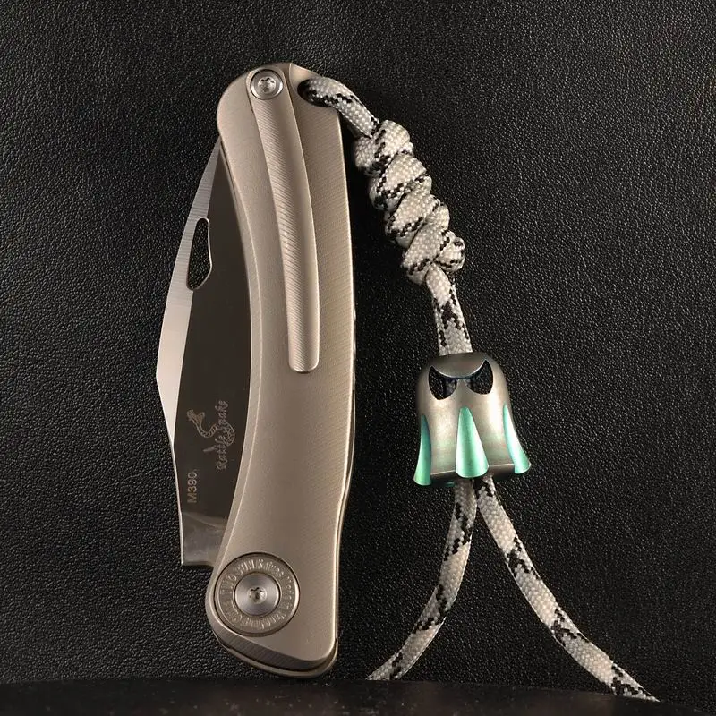 Titanium Halloween Big Ghost Knife Pendant Couple Necklace Bracelet Pendant Multi Tool Camping Tools Tactical Accessories