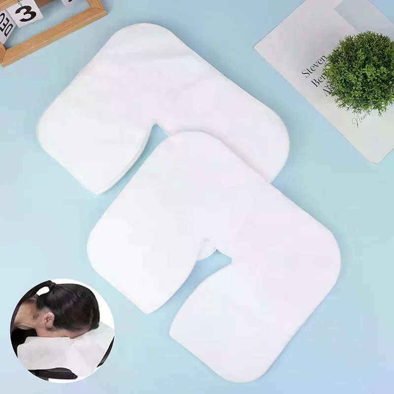 Microfiber Head Pad Towels U-Shaped Facial Pillow Covers Thickened Headrest Cushion Facial Care Beauty SPA Massage Supplies