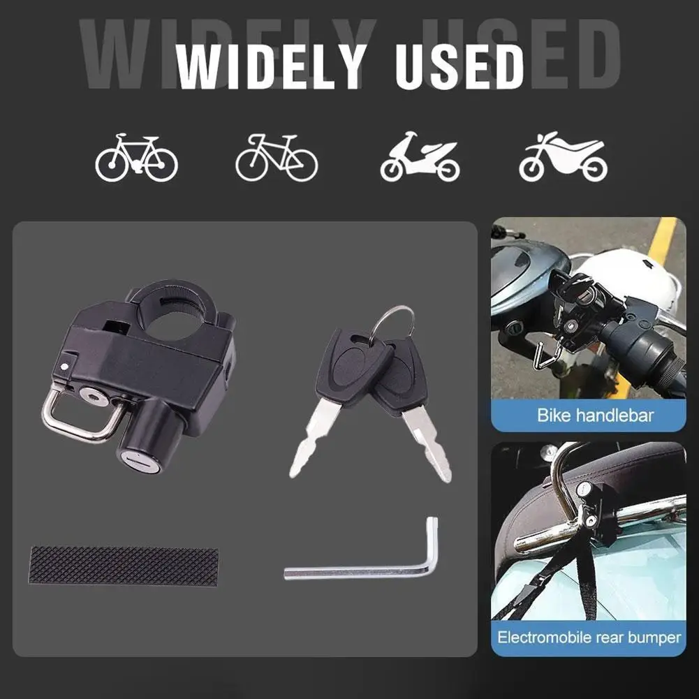 

Замок для велосипедного мотоциклетного шлема, сплав, защита от кражи, велосипедные ключи, установка 2, аксессуары, инструмент, скутер с замком Y5C0