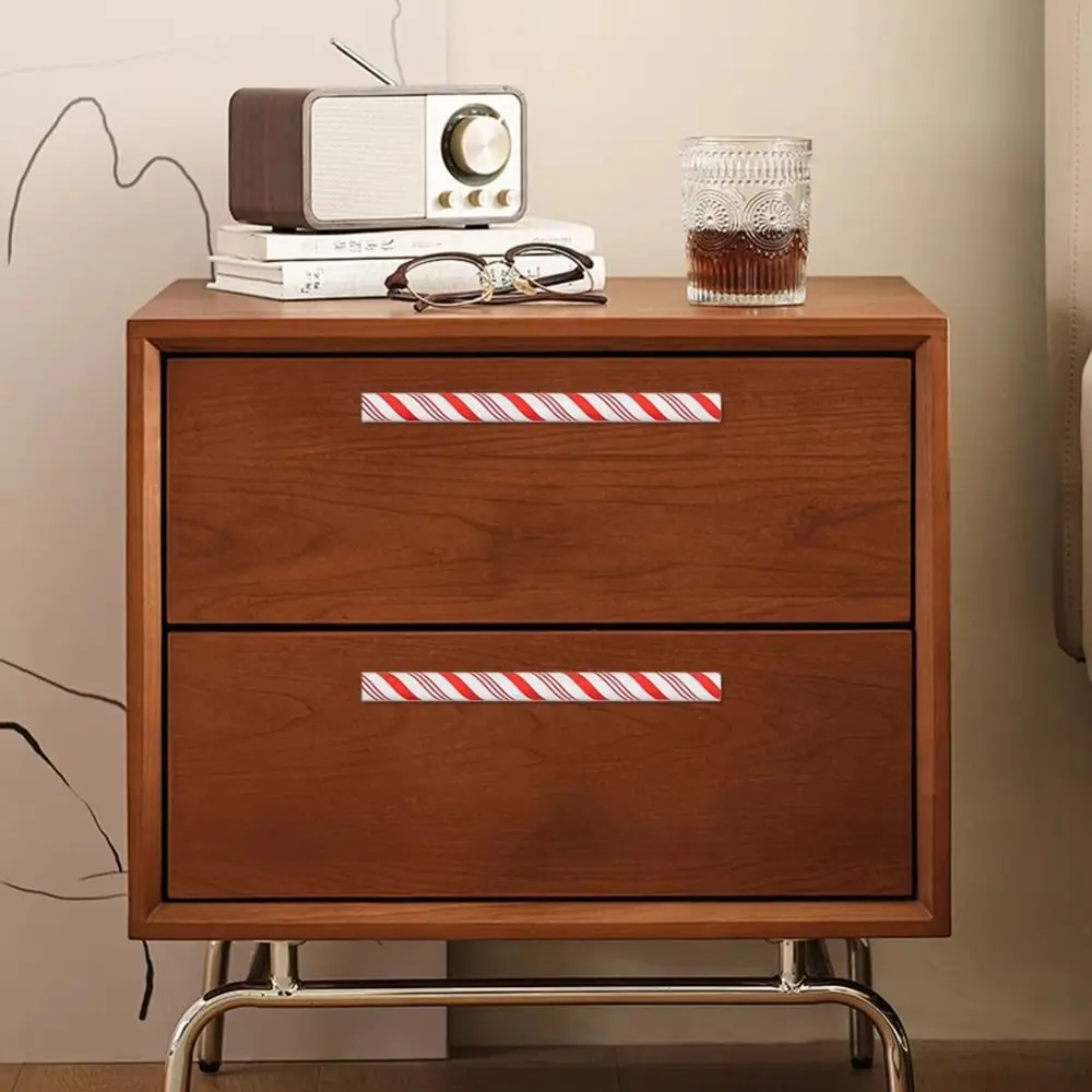 

Для ящиков комода, рождественские чехлы на пуговицы, многоразовые рождественские украшения, рождественские чехлы на ручки, ручки ящиков, легко установить