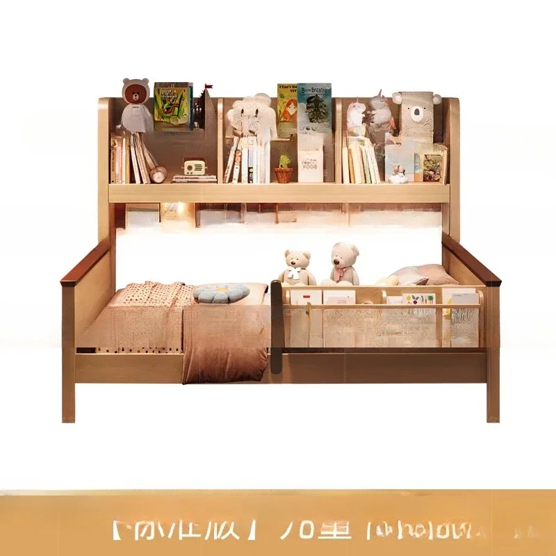 Space saving bed with guardrail, double tatami girl