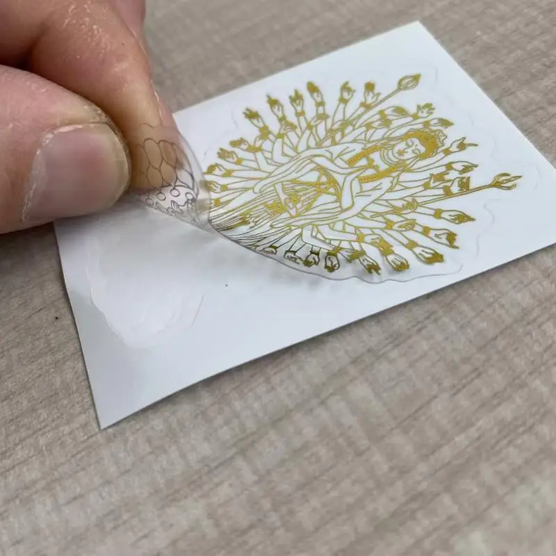 Chinese Zodiac Thin Metal Phone Stickers 10Pcs Gold Self Adhesive Decor Decals for Motorcycle Helmet DIY Decor