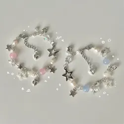 Handmade star beaded bracelet coquettish gorgeous y2k fairy tale bracelet