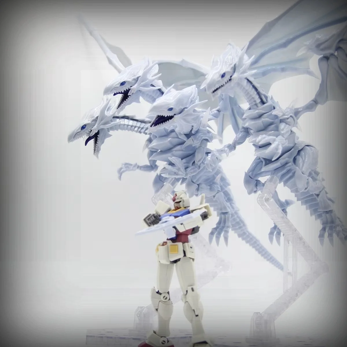 

Blue-Eyes White Dragon Frs Figure-Rise Action Figure Assembly Ko Three Headed Blue Eyes White Dragon Anime Model Collectable Toy