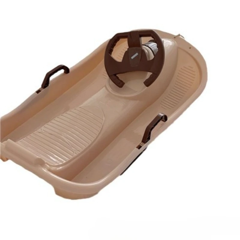 Snowboard Children's Thickened Adult Climbing Plow Grass Board Steering Wheel Snowboard Outdoor Sled Car