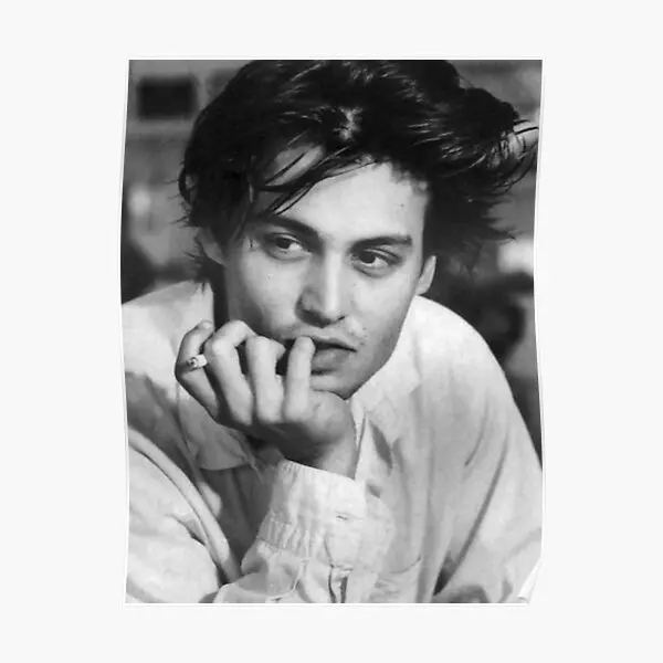 Young Johnny Depp Poster  Poster Wall Room Funny Picture Print Modern Decor Art Mural Vintage Decoration Home Painting No Frame