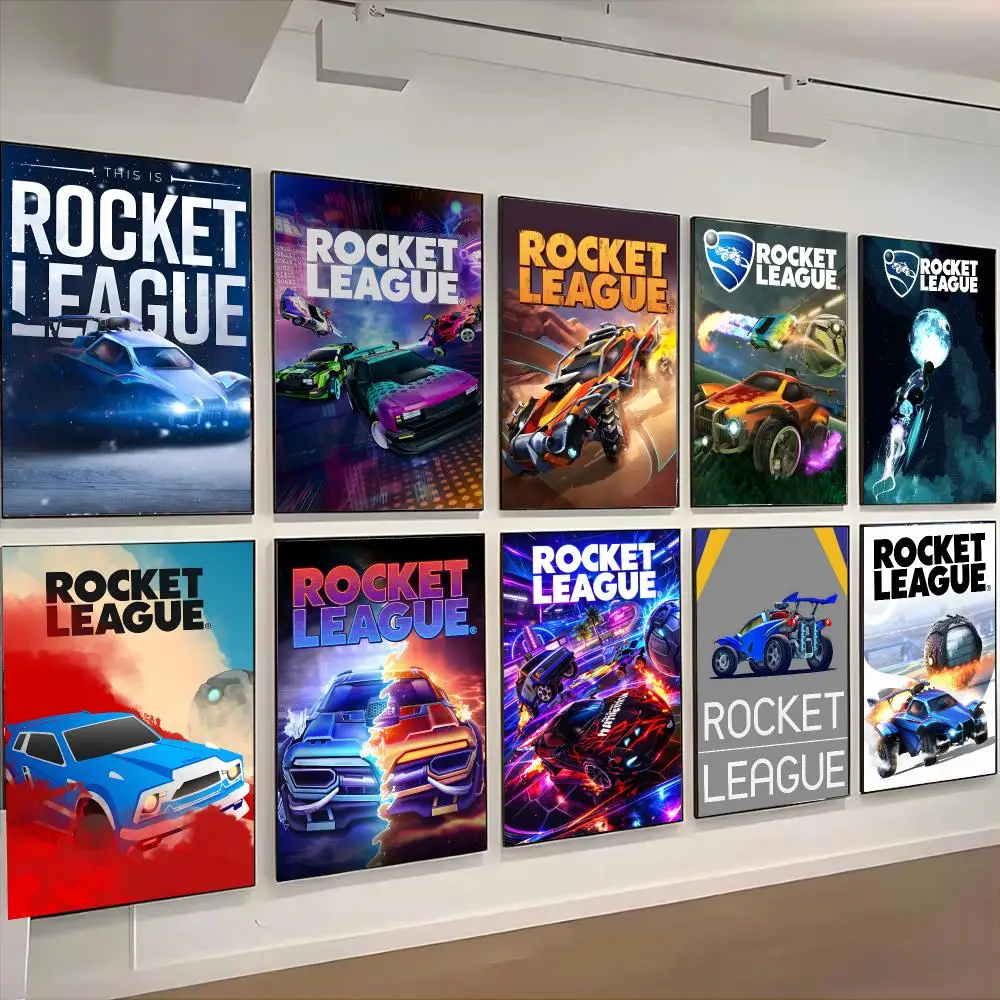 Rocket League Game Sports Poster Living Room Bedroom Party Bar Decor Moisture-proof Art Wall Painting