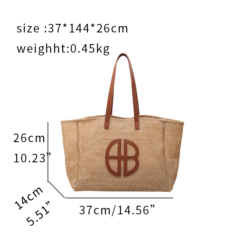 Beach Bags for Women Large Capacity Tote Shoulder 2024 Fashion Trend Woven Luxury Designer KoreaMore Reviews Aesthetic Bags