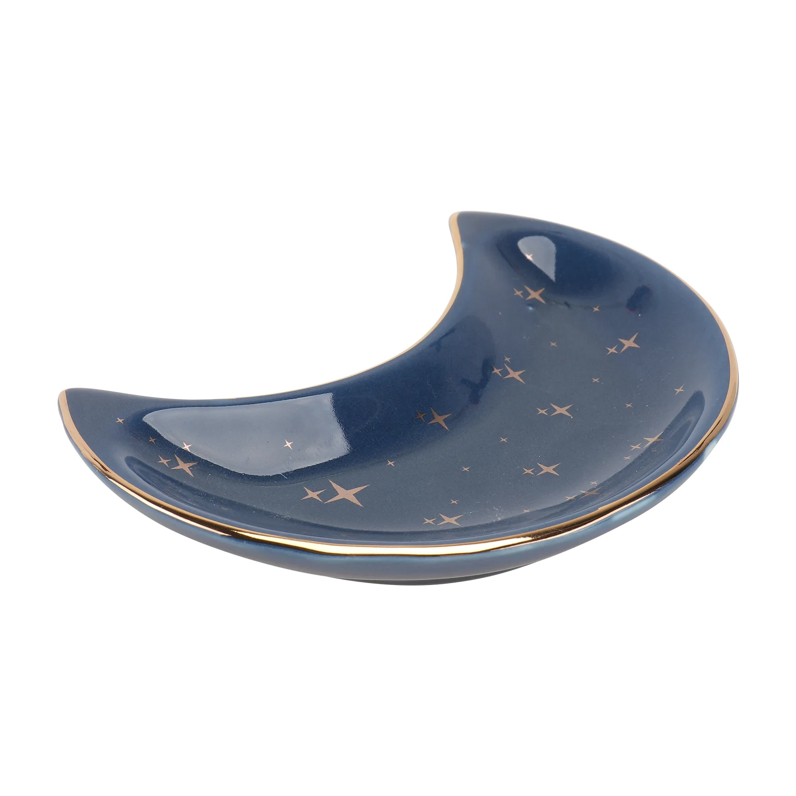 

1pc Ceramic Tray Lunar Moon Shaped Jewelry Storage Plates Display Tray Food Plate Home Adornment High Quality Ceramic Material