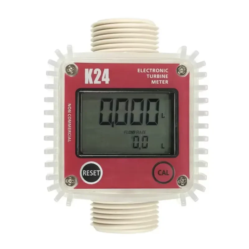 BOLRZO K24 Digital Turbine Flowmeter Fuel Flow Gauge Liquid Water Flow Measurement Tool Tester
