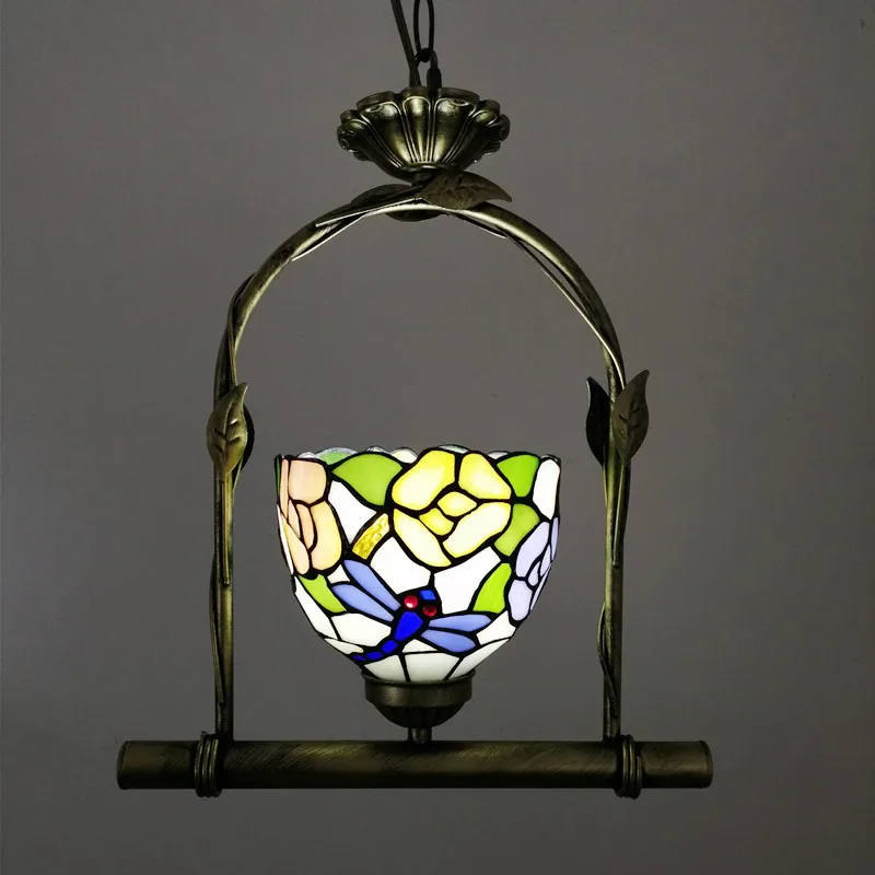 

Nordic Tiffany Pendant Light Stained Glass Dining Room Bedroom Bathroom Mirror Headlight Corridor Aisle Bar Suspension Luminaire