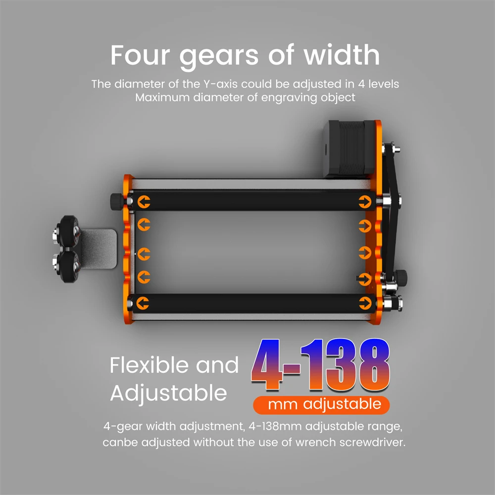 ACMER M2 Laser Engraver Rotary Roller Module Y-axis 360° Rotating for Laser cutter Engraving Cylindrical Object Wine Glass Cans