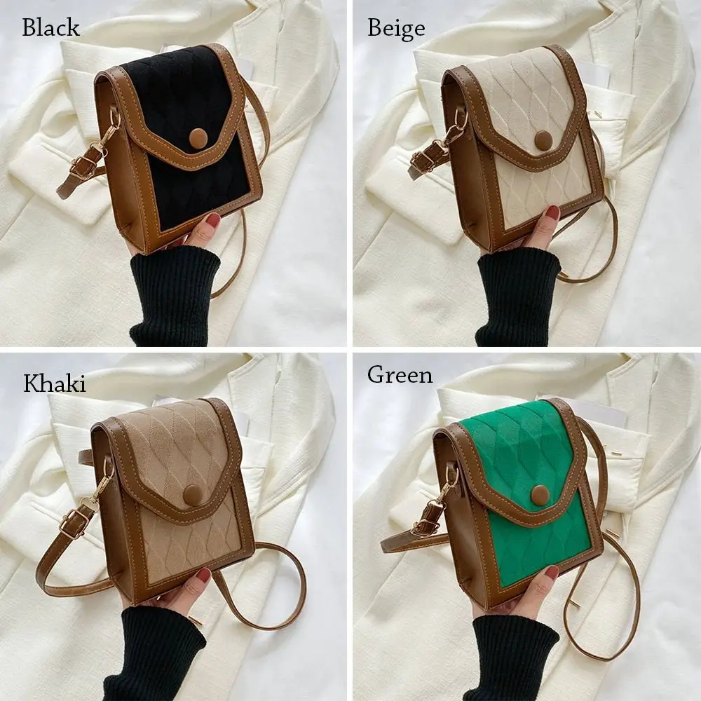 Women Fashion PU Leather Messenger Shoulder Bag Simple Sling Bag Small Crossbody Bags Leisure Handbag Stylish Solid Color Pouch