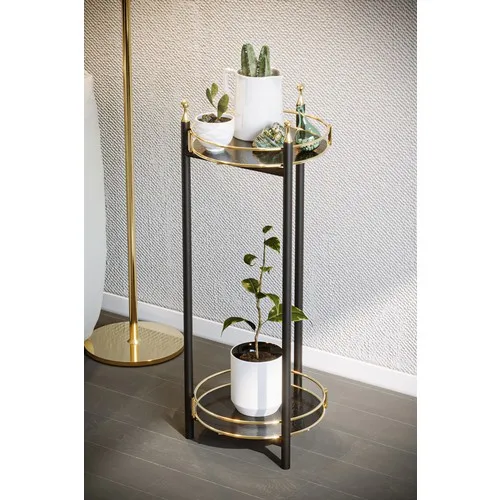 

Garden Balcony Çiçeklik Flower Pot Stand Decorative Luxury Metal 2 Layer Decorative Flower Pot Holder Decorative Flower Stand 27x80x28cm