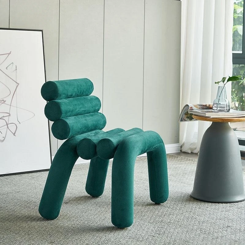

Modern Luxury Designer Chair, Unique Single Seater, Creative Fabric Sofa Chair for Small Spaces