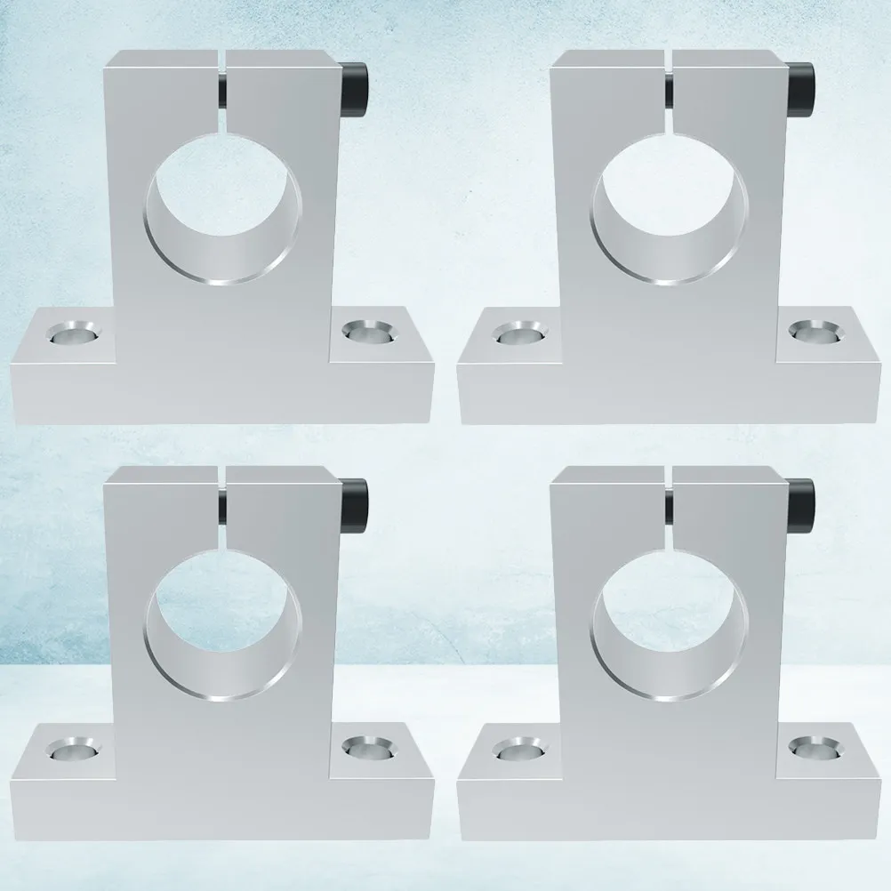 

4Pcs Compatible 3D Printer Shaft Support Stable Clamping Guide Rail Support Accessory for Linear Rail Shaft
