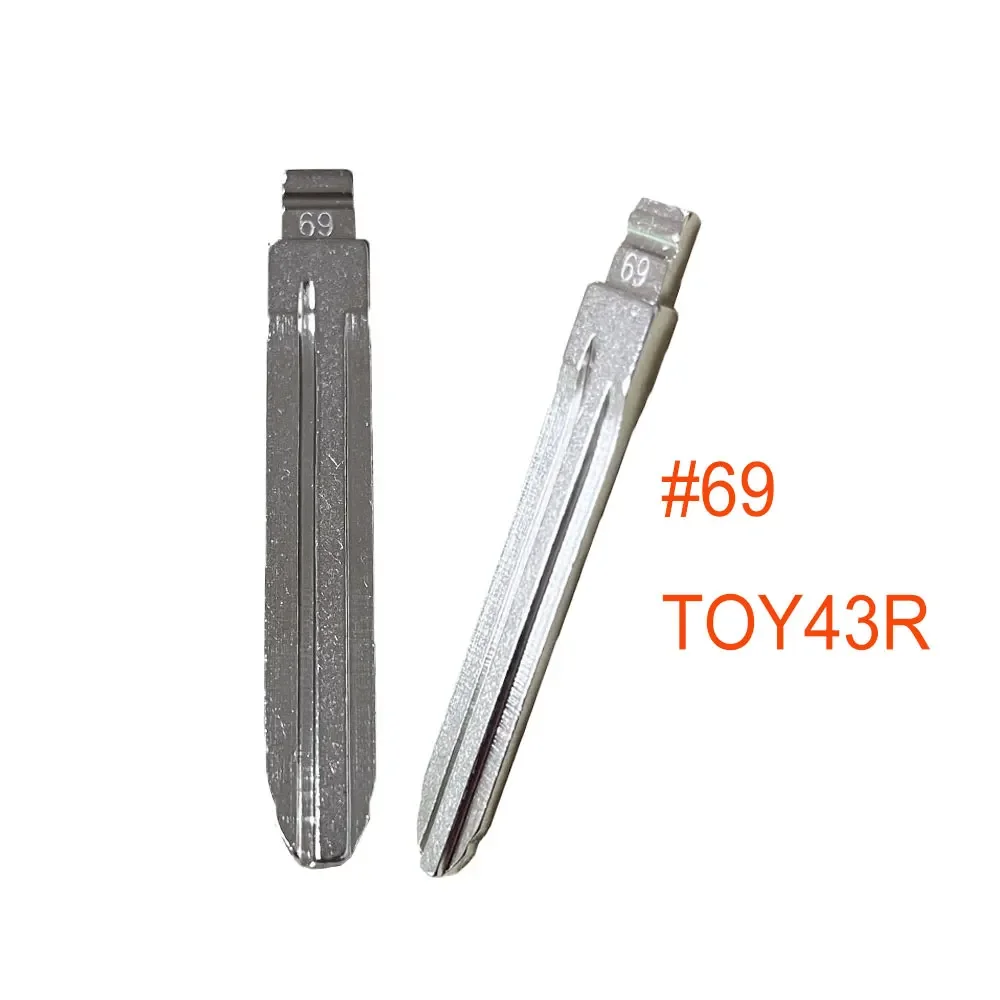 

10 шт. необрезанные пустые откидные лезвия дистанционного ключа LISHI # 69 TOY43R Uncut Remote KD VVDI Key Blade для Toyota Chevrolet GM Holden Isuzu