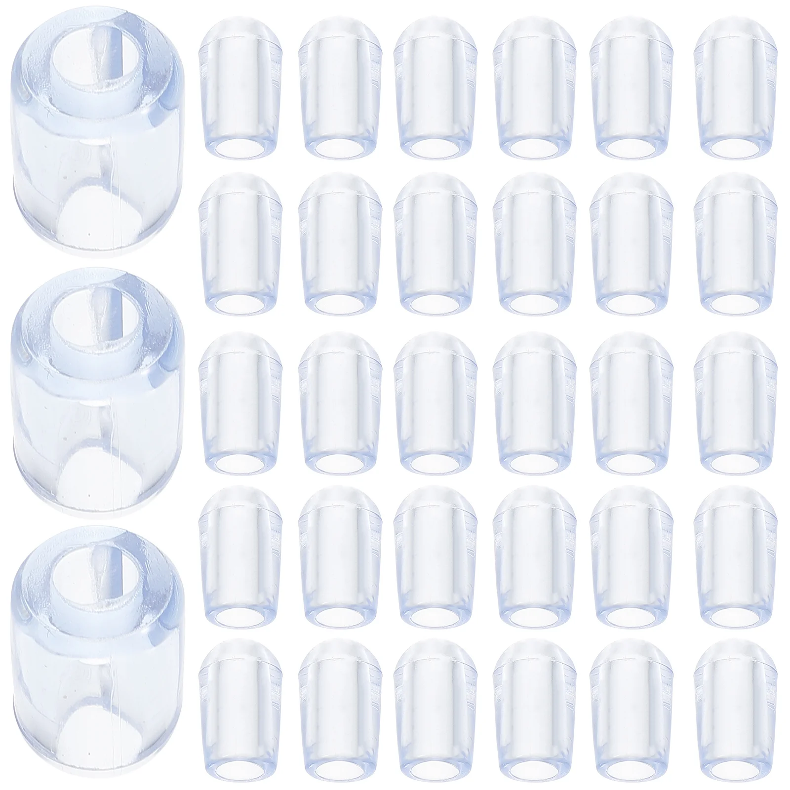 80pcs Alas Kaki Bak Cuci Plastik PVC Pengganti Untuk Dapur, Pelindung Kaki Bak Cuci Kecil, Aksesoris Pengganti