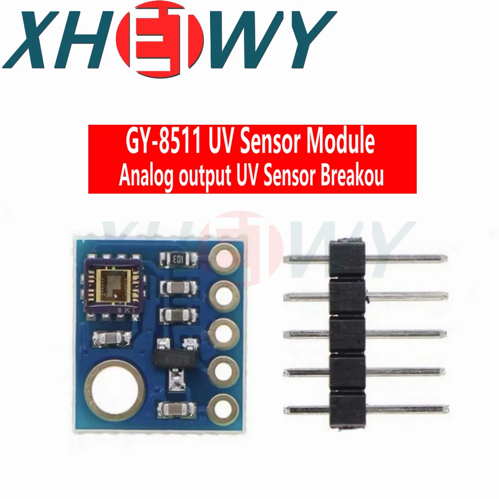 UVB raios UV Sensor Breakout Test Module Detector, saída analógica com Pin para Arduino, GY-8511 ML8511