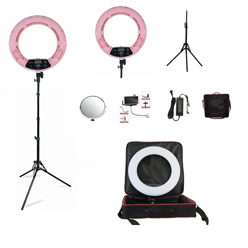 2026 Yidoblo 96W Ring Light FD-480 Pro Beauty Studio LED Ring Lamp Kit 480 LEDS Video Light Lamp Makeup Lighting + Stand (2M
