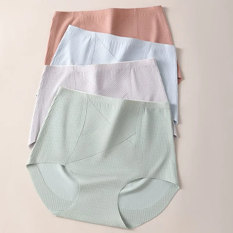 

High Waisted Seamless Panties for Women Tummy Control Pure Cotton Non Roll Waistband Butt Lifting Shaping Underwear