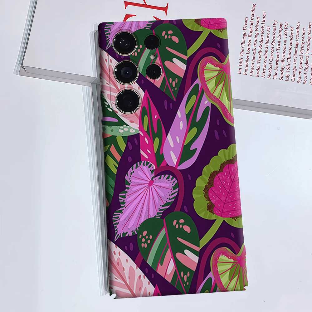 Purple Rainforest Phone Case for Samsung Galaxy S26 S25 Ultra S24 S23 Ultra Plus Glossy Double-layer Back Cover