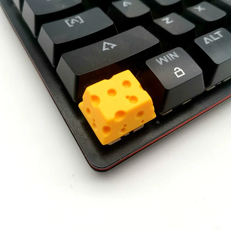 

1.25U Cute Cheese Ctrl/Alt Keycap Handmade Resin Artisan Keycap, MX Cross Stem for Mechanical Keyboard