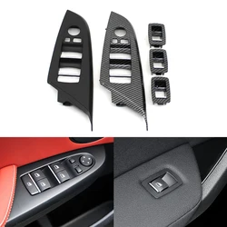 LHD RHD 자동차 인테리어 왼쪽 오른쪽 문짝 윈도우 리프터 스위치 외부 커버 패널 트림 교체, BMW X3 F25 2011-2017 용, 4 개
