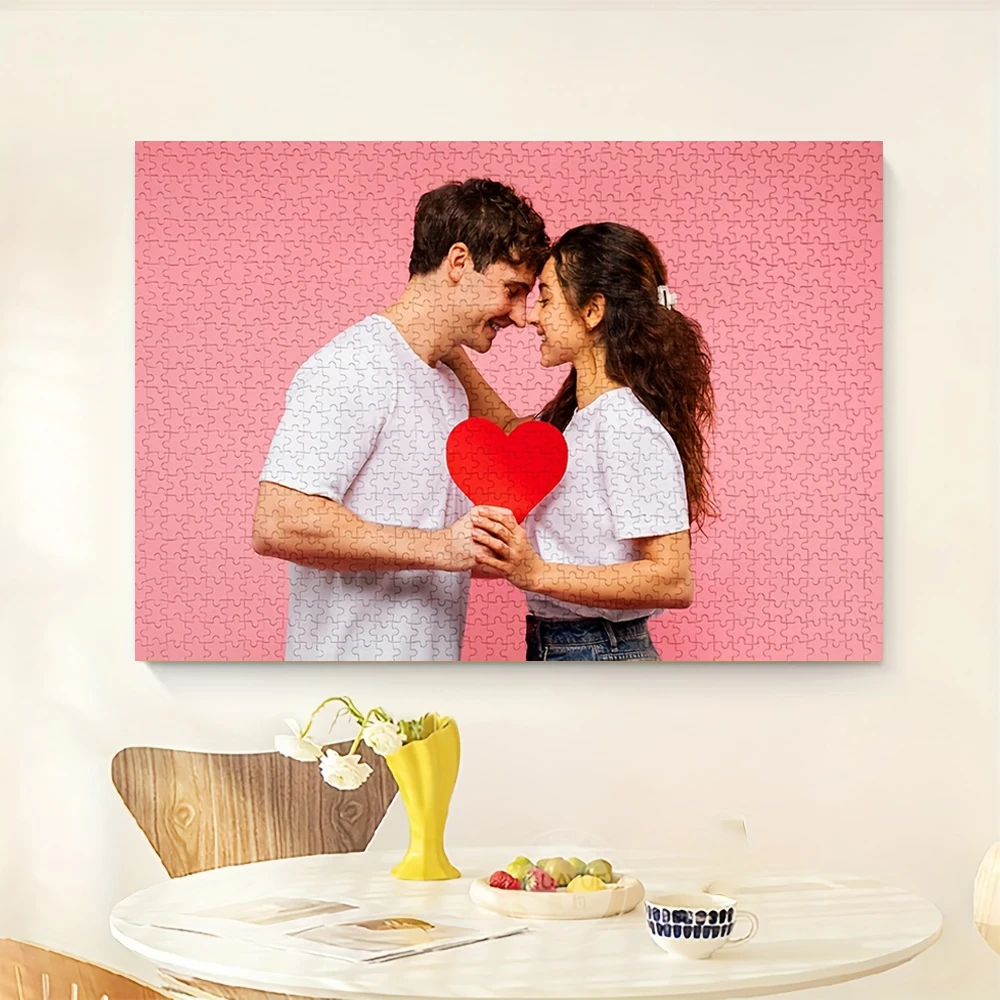 35/300/500/1000pcs nice couple Custom Photo Mosaic Personalized Picture Personalised Decompression Puzzles Jigsaw puzzle
