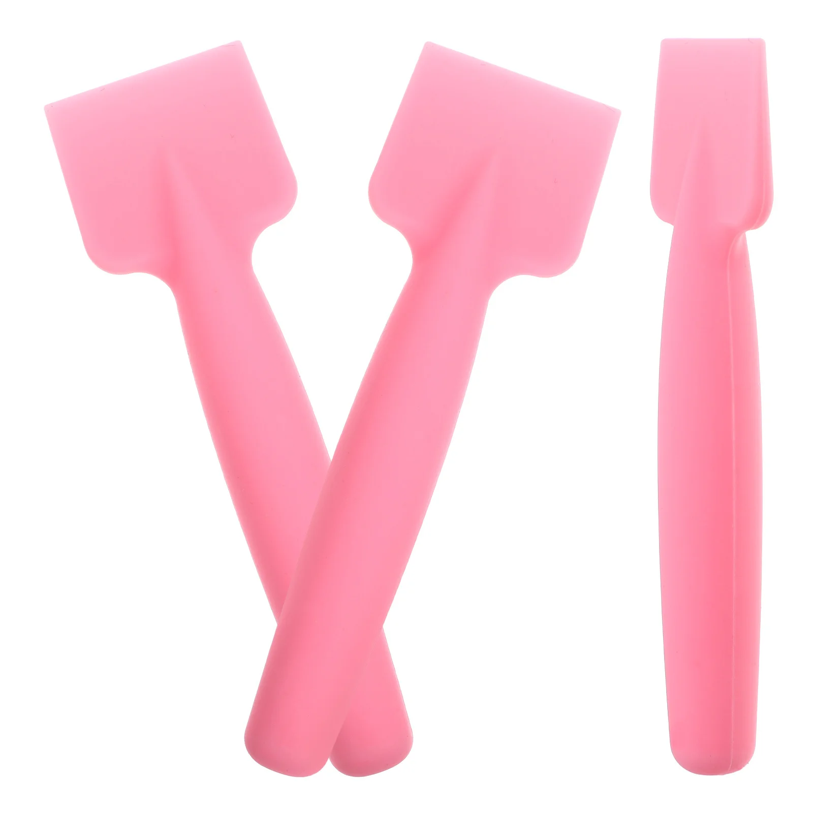 Espátula de maquillaje de silicona, superficie lisa para mezclar bases, crema facial, herramienta de lápiz labial, Ideal para salón de uñas y belleza, 3 uds.