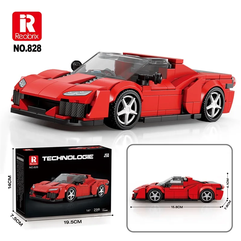 

298 шт. La Voiture Noire автомобильные строительные блоки 828 MOC кирпичи высокотехнологичные идеи комплект игрушек коллекция DIY подарок для детей и взрослых