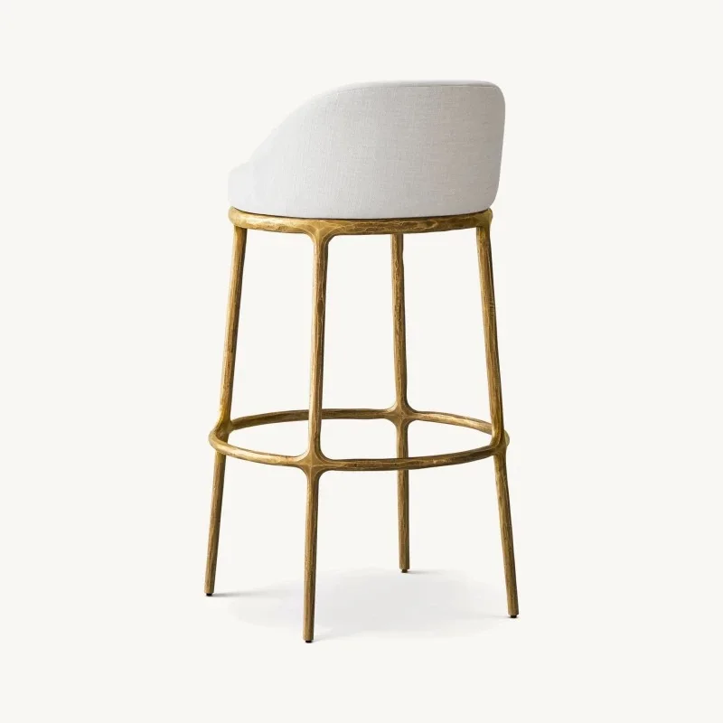 American retro forged solid wrought iron bar restaurant bar chair living room high chair hotel bar chair