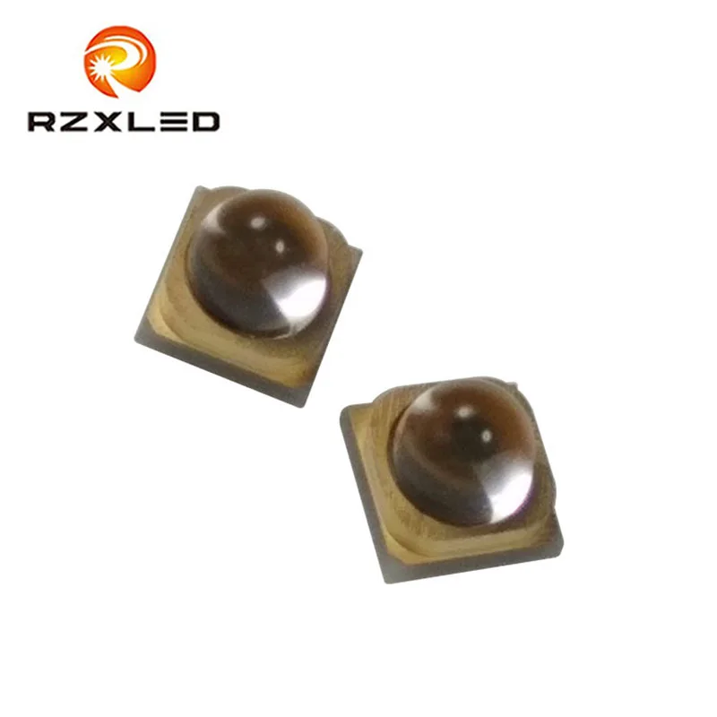 50Pcs/Lot 5W High Power UVA LED Ceramic Package 375NM 380NM 385NM Quartz Lens 3535 Diodes for Electronic Components Market