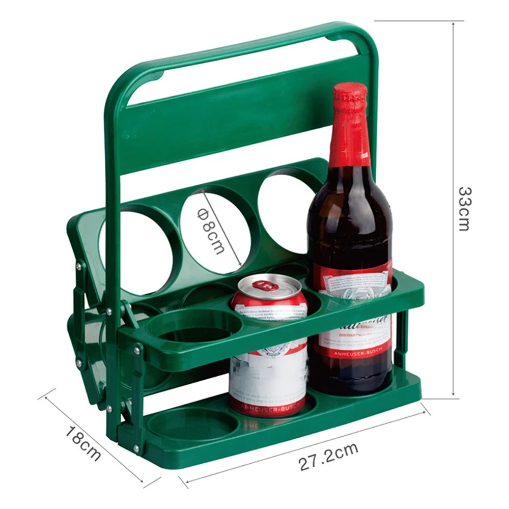 Porte-bouteille et bocal à bière portable, panier pour rangement et organisation de la cuisine, 6 trous, pliable, Electrolux, barbecue, fête