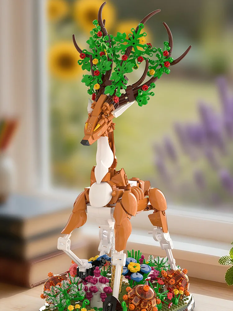 Idea Animals Moc Bausteine-Set: Waldhirsch-Modell zum Bauen – Lernspielzeug und Klemmbausteine-Kollektion für Geschenke und Heimdekoration – Detail 1