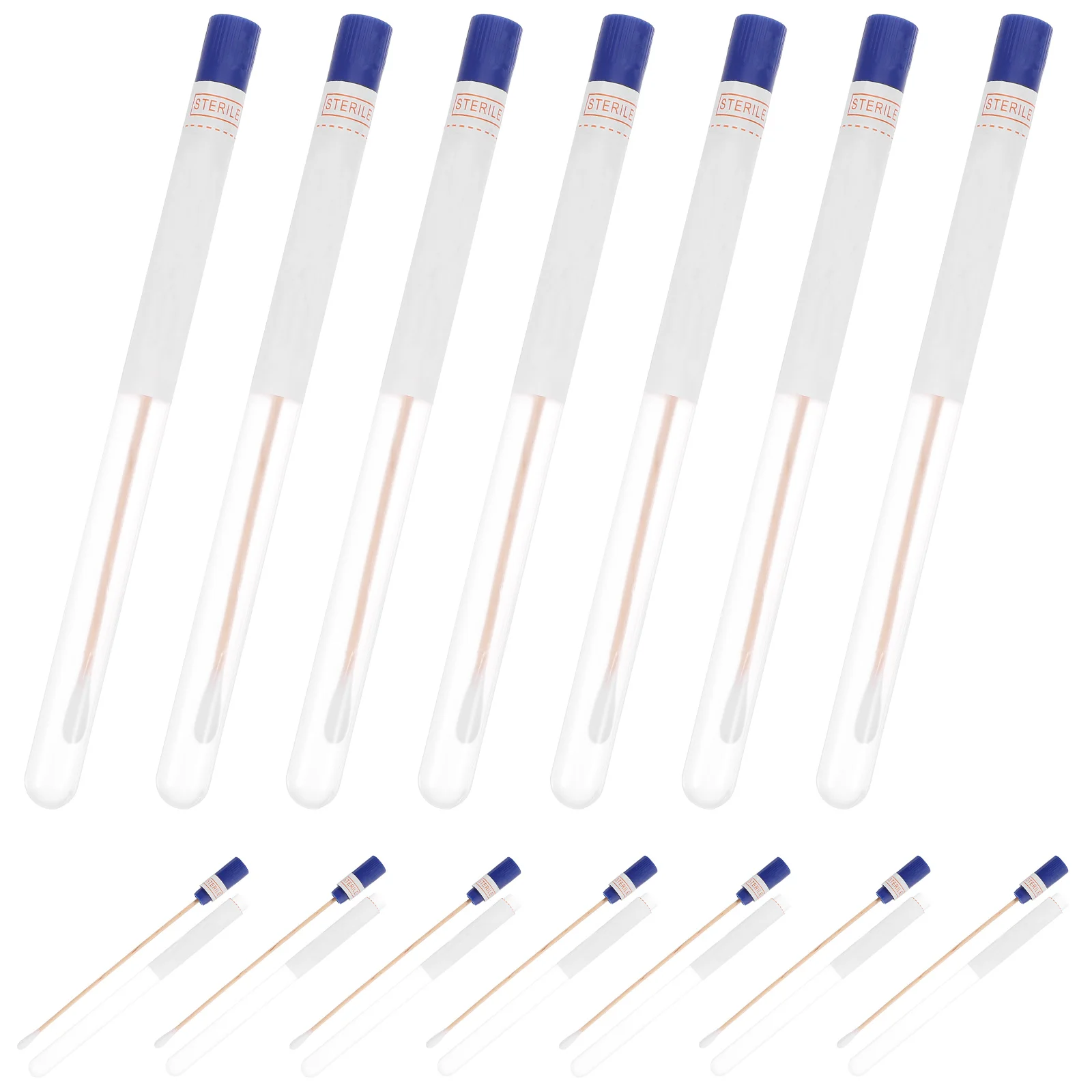 150 Pcs Clean Detection Sampling Cotton Swab Swabs Single Use Sticks Wood Specimen Collecting