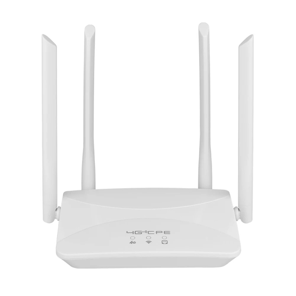 

Wireless LTE CPE Router 150Mbps External Antenna EU/US Plug Wide Coverage 4G Router Hotspot with SIM Card Slot