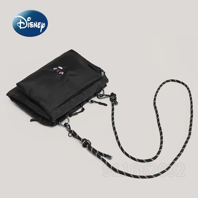 Disney Mickey New Shoulder Bag Black Fashion Men's and Women's Shoulder Crossbody Bag Cartoon Fashion Casual Shoulder Bag
