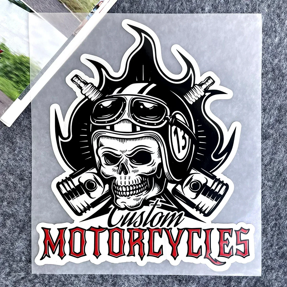 

1 шт., художественная наклейка с черепом для байкера «спеestandardowe мотоциклы»-отличительная наклейка для автомобиля, мотоциклетного шлема, внешний декор для стиля