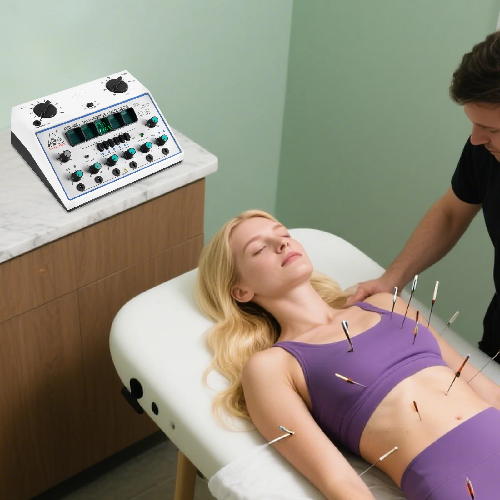 جهاز علاج احترافي لتخفيف آلام العضلات من TENS EMS، مدلك الوخز بالإبر الكهربائي المحمول مع وسادات كهربائية للاستخدام المنزلي