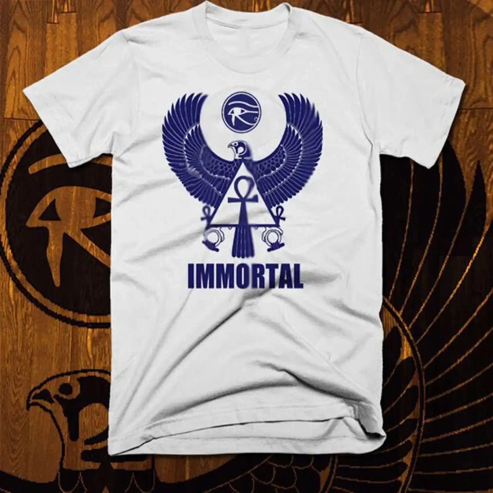 Egyptian T Shirt Ancient Egypt Hieroglyphics Kemetic Falcon God Immortal vintage Washed Stylish Versatile Slightly