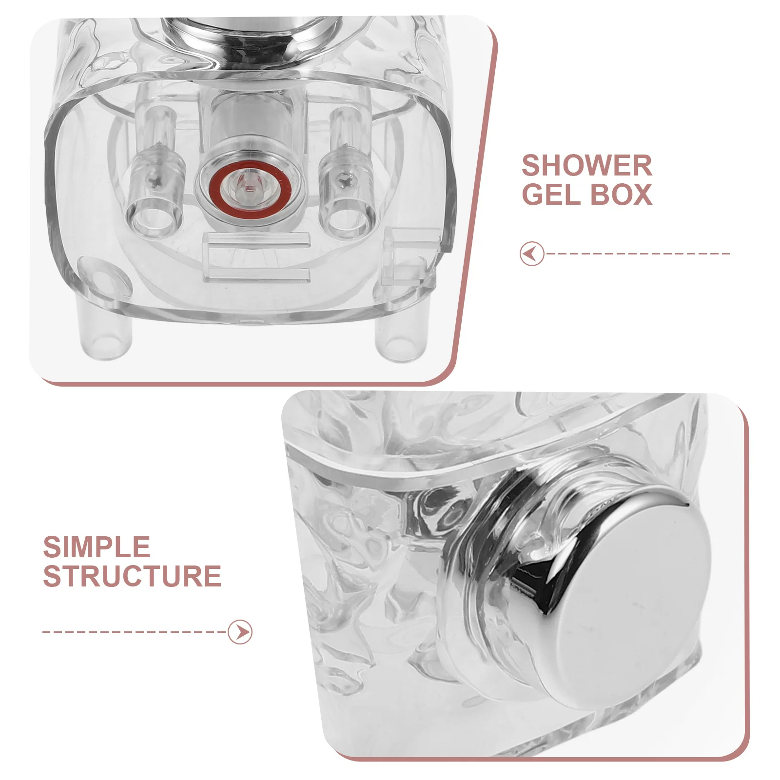 موزع صابون جل الاستحمام المثبت على الحائط بدون مثقاب، شامبو الحمام، مضخة سائلة يدوية، موزع صابون لطيف للحمام