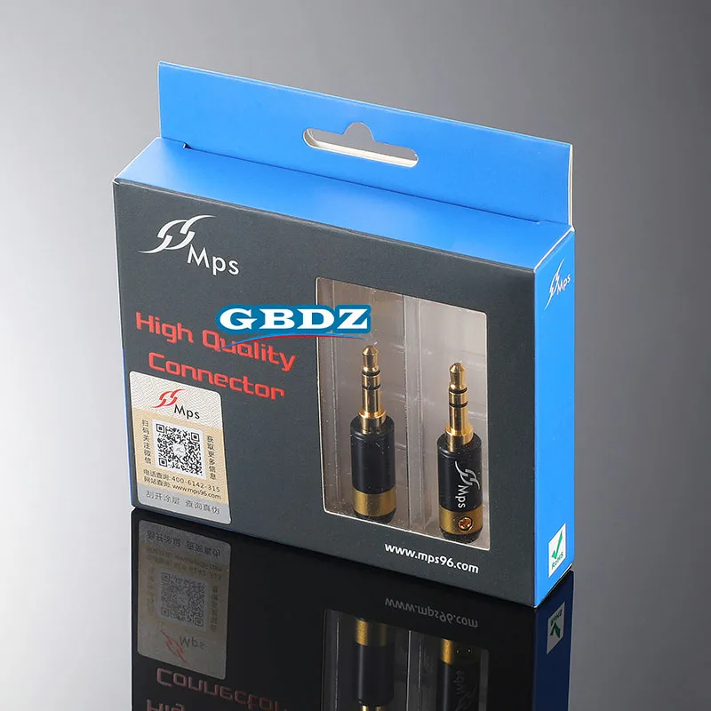 

HiFi MPS Eagle-4S 3-Pole 3.5mm Audio Plug 24K Gold-Plated AUX Headphone Jack Stereo Headset Connector 3.55mm
