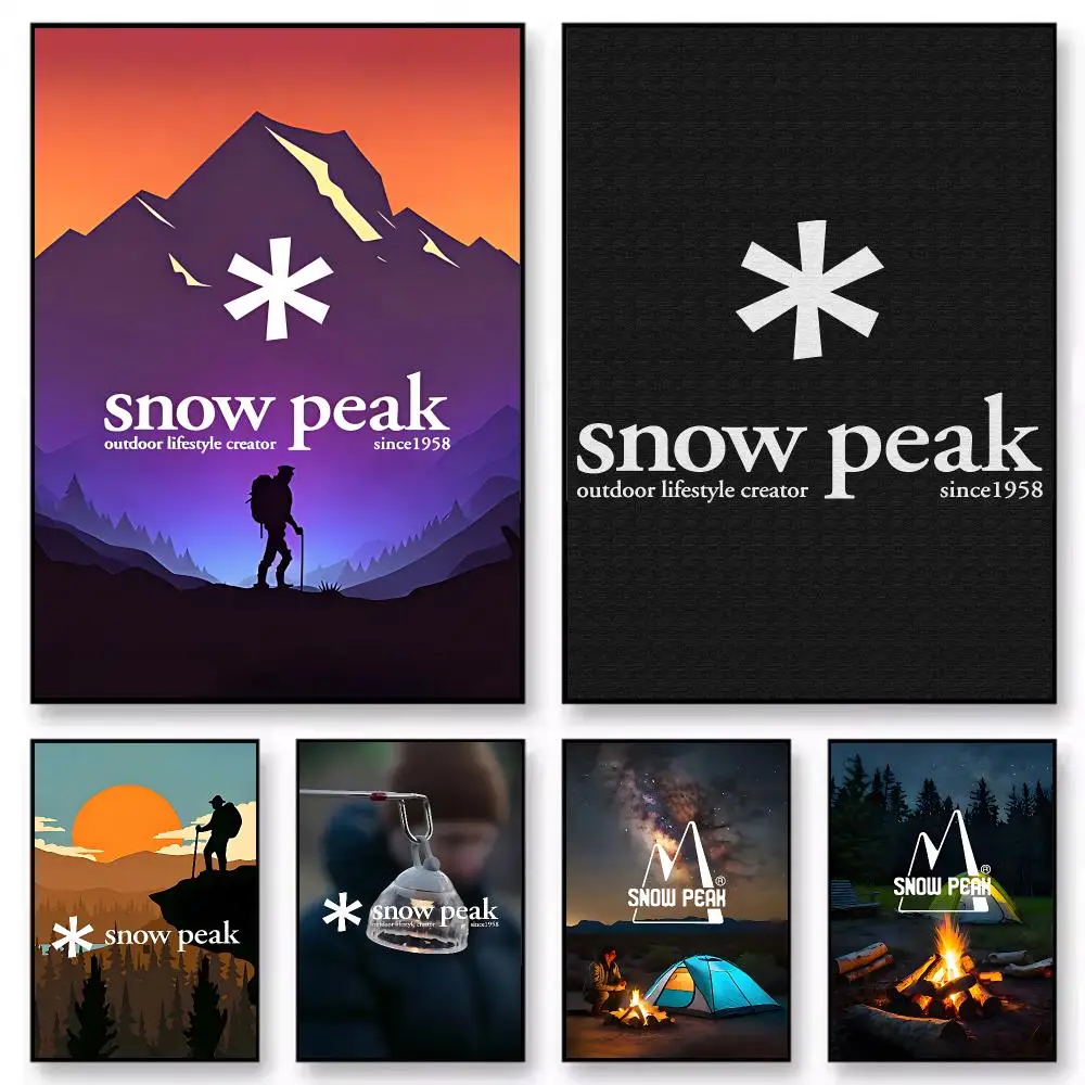 S-Snow P-Peak Outdoor Poster Nordic style room wall decoration self-adhesive HD waterproof AFE bar