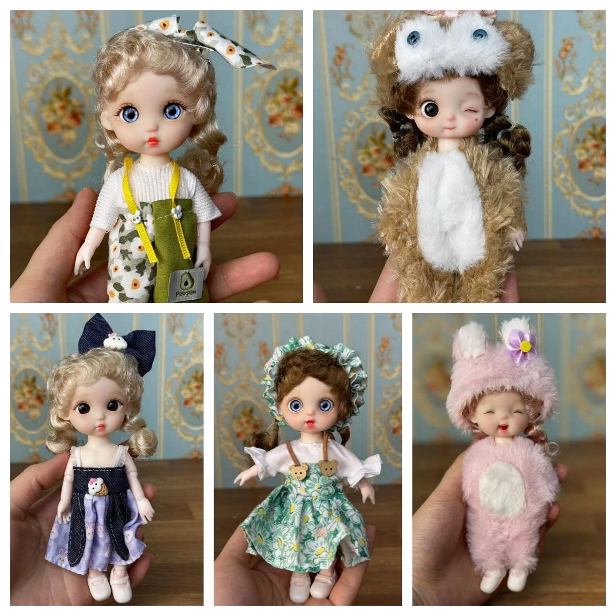 Dolls for Girls 1/8 BJD Doll Full Set 17cm Cute Doll Children's Gift, Toys for Girls