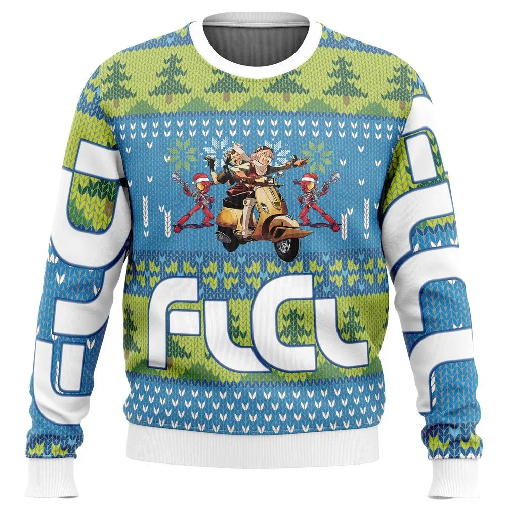 FLCL Canti Saw Christmas Tree Ugly Christmas Sweater Gift Santa Claus Pullover Men 3D Sweatshirt And Top Autumn AndWinter Clothi