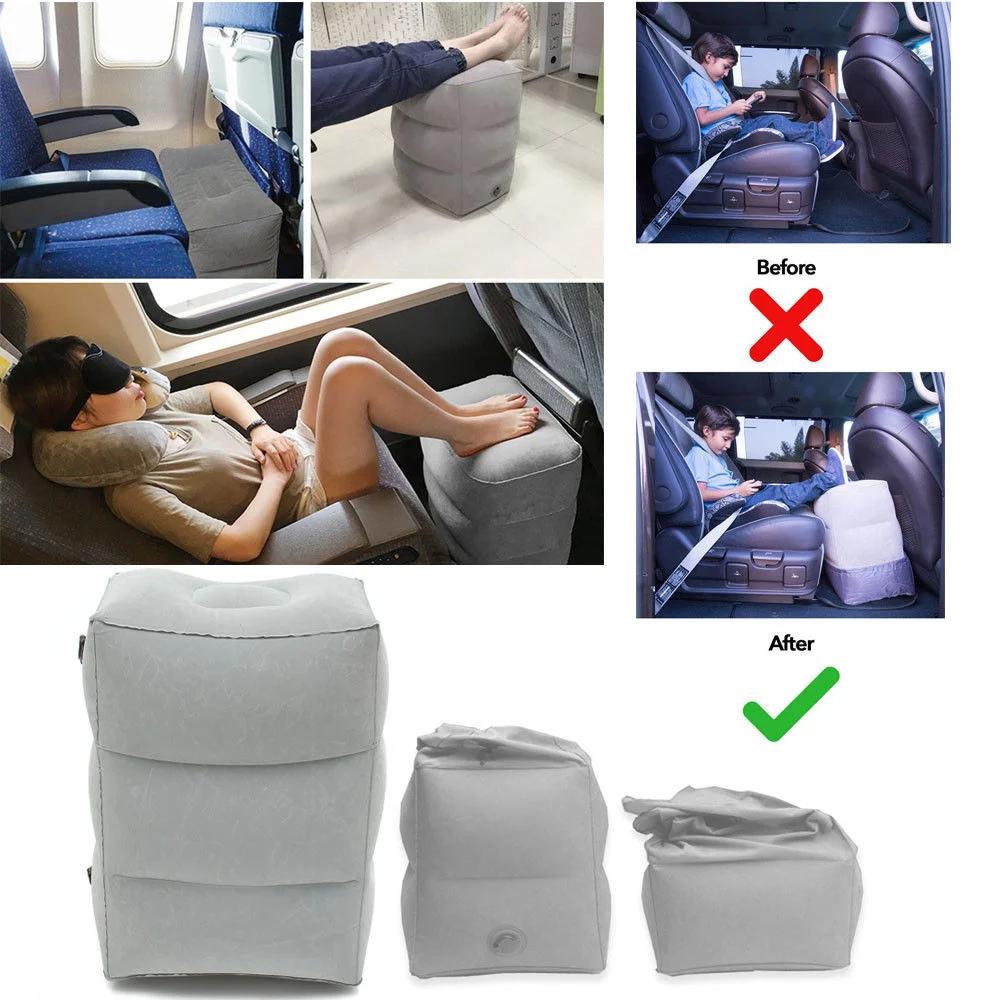 Cojín inflable para reposapiés, taburete, Pedal, reposapiés, almohadas de viaje para sofá